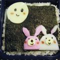 3姉妹ちゃんママ's cooksnap of when they made キャラ弁　お月見うさぎ.