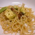 aripopi's cooksnap of when they made えびとアボカドのジェノバ風？パスタ☆.