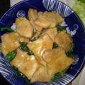 takemina's cooksnap of when they made なんちゃって☆豚角煮丼.
