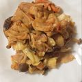 青's cooksnap of when they made ☆簡単☆豚こま肉と舞茸のキムチ炒め.