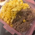 ゆずこち's cooksnap of when they made ❁フライパン1つ❁そぼろ丼❁１人前分量❁.
