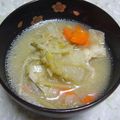 白いカピバラ's cooksnap of when they made ホルモン豚汁.