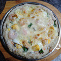 cyobindish's cooksnap of when they made えびとネギのクリームピザ.