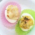 ハナ✼ワークアウト's cooksnap of when they made トースターで！ゆで卵の海老マヨグリル.