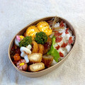 かっちゃん杉's cooksnap of when they made 懐かしいお弁当♡ご飯に梅干しを散りばめて.