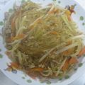 しおりんりく's cooksnap of when they made 韓国に行った気分？野菜たっぷりチャプチェ.