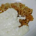 ボンタツ's cooksnap of when they made トマトパスタ・クリームチーズソースかけ.