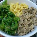さわぴん's cooksnap of when they made 鶏そぼろの三色丼♪ごぼう入り★.
