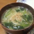 サーフブレイド's cooksnap of when they made 切干大根と小松菜のすりゴマ味噌汁～.