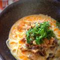 ｽﾃｨｯｺ's cooksnap of when they made なすと鶏肉の豆乳カレー風味冷製パスタ.