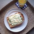 あさこぽ's cooksnap of when they made 和風な☆ねぎマヨチー☆トースト.