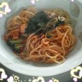 はらぺこ青虫's cooksnap of when they made ブロッコリーと海老のピリッ!トマトパスタ.