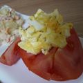 チャオララ's cooksnap of when they made 簡単オードブル♪トマトのたまごのせ.
