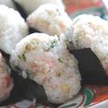 yamita's cooksnap of when they made お弁当に　◎海老天風おにぎり◎.