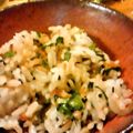るびにゃん's cooksnap of when they made 肝臓を丈夫に！　春菊とサクラエビご飯☆.