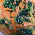 まりっコぐらし's cooksnap of when they made ほうれん草と人参のレンチンナムル♪.