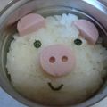 ありかん's cooksnap of when they made キャラ弁♡簡単ぶたさん弁当.