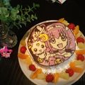 TeruNichi's cooksnap of when they made ハートキャッチプリキュアケーキ(^_^).