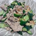匡史さん's cooksnap of when they made 豚こま肉ときゅうりのペペロンチーノ炒め.