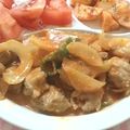 Nekozame's cooksnap of when they made ♡豚こま団子♡ケチャマヨ炒め～厚揚げ入り.
