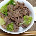 改造人間's cooksnap of when they made もりもりガッツリ牛レタス丼♪濃厚旨ダレ☆.