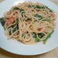 しゆ。's cooksnap of when they made トマトとほうれん草のスパゲティ.