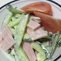 ayamogu's cooksnap of when they made ハムときゅうりのサラダ.