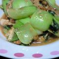 にひっ's cooksnap of when they made 納豆とチンゲンサイの炒め物.