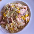 cicamama's cooksnap of when they made 鮭と白菜のクリームパスタ.