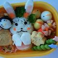 稟子の台所's cooksnap of when they made キャラ弁＊うさぎさん弁当.