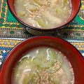 猫のミイヤ's cooksnap of when they made ゴーヤと油揚げのお味噌汁.