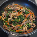 にしあまね's cooksnap of when they made 油揚げと蒟蒻のホウレン草の胡麻和え.