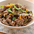 ＴＷＯＨＥＡＲＴＳ's cooksnap of when they made 茄子とピーマンの和風胡麻カレー炒め.