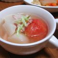 cafe-cafe's cooksnap of when they made ＊蕪とベーコン＆トマトのあったかスープ＊.