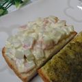ナナプー's cooksnap of when they made かまぼこ○葱わさびクリチトースト＊.