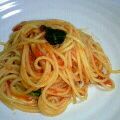 ボンタツ's cooksnap of when they made トマトとしそのピリ辛パスタ♪.