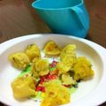 りなさ's cooksnap of when they made ホットケーキミックスで【かぼちゃ蒸しパン】離乳食にも！！.