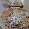 時花菜's cooksnap of when they made 青ネギと豚肉の朝からパスタ～✿.