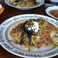 umizarusuki's cooksnap of when they made ☆ベーコンとキャベツの和風温たまパスタ.