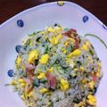かよん☆'s cooksnap of when they made 鉄分たっぷり☆ほうれん草チャーハン.