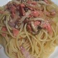eito★mama's cooksnap of when they made ♡*♥サーモンとしめじの和風パスタ♡*♥.