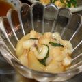 エツコの部屋's cooksnap of when they made 大葉にんにく醤油で☆イカのおくら和え.