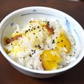 カヌレ３１４'s cooksnap of when they made ほくほく♪甘くておいしいさつまいもご飯☆.