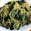 うっびぃ's cooksnap of when they made ワカメとしらすの和風パスタ.