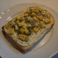TED子's cooksnap of when they made コーンマヨトースト ～マクロビ豆腐マヨ～.