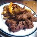 麻's cooksnap of when they made 猟師さん推薦♪鹿肉ときのこのソテー.