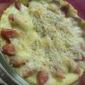 羽尼うに's cooksnap of when they made ウィンナーとポテトのチーズパン粉焼き♪.