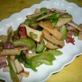 Jock's cooksnap of when they made セロリとエリンギとベーコンの炒め物.