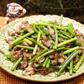 ちべターリー's cooksnap of when they made にんにくの芽と牛肉の炒めもの.