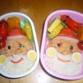 nyagomin's cooksnap of when they made クリスマス★サンタべんとう（キャラ弁）.